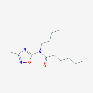 N-Butyl-N-(3-methyl-1,2,4-oxadiazol-5-YL)hexanamide