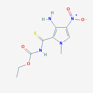 Ethyl (3-amino-1-methyl-4-nitro-1H-pyrrole-2-carbothioyl)carbamate