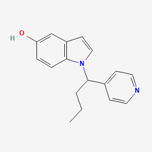 1-(1-(Pyridin-4-yl)butyl)-1H-indol-5-ol