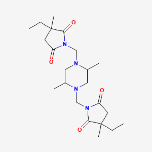 trans-N,N'-((2,5-Dimethyl-1,4-piperazinediyl)dimethylene)bis(2-ethyl-2-methylsuccinimide)