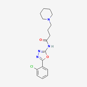 N-(5-(2-Chlorophenyl)-1,3,4-oxadiazol-2-yl)-4-(piperidin-1-yl)butanamide