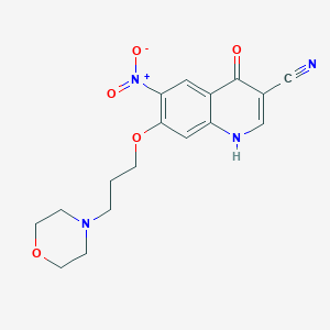 7-[3-(Morpholin-4-yl)propoxy]-6-nitro-4-oxo-1,4-dihydroquinoline-3-carbonitrile