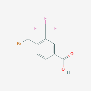 molecular formula C9H6BrF3O2 B1290463 4-(Bromomethyl)-3-(trifluoromethyl)benzoic acid CAS No. 859213-39-1