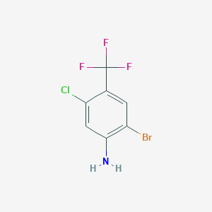molecular formula C7H4BrClF3N B1290469 2-溴-5-氯-4-(三氟甲基)苯胺 CAS No. 863111-48-2