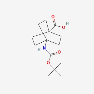 molecular formula C14H23NO4 B1290471 4-((叔丁氧羰基)氨基)双环[2.2.2]辛烷-1-甲酸 CAS No. 863304-76-1