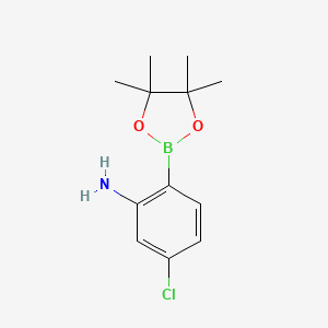 B1290478 5-Chloro-2-(4,4,5,5-tetramethyl-1,3,2-dioxaborolan-2-YL)aniline CAS No. 863578-21-6