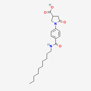 1-(4-(Decylcarbamoyl)phenyl)-5-oxopyrrolidine-3-carboxylic acid