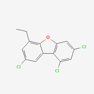 1,3,8-Trichloro-6-ethyl-dibenzofuran