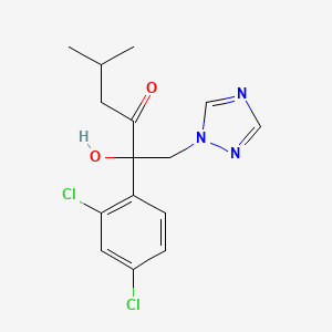 3-Hexanone, 2-(2,4-dichlorophenyl)-2-hydroxy-5-methyl-1-(1H-1,2,4-triazol-1-yl)-