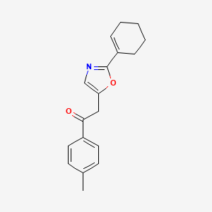 2-[2-(Cyclohex-1-en-1-yl)-1,3-oxazol-5-yl]-1-(4-methylphenyl)ethan-1-one