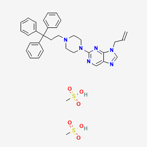 9-Allyl-2-(4-(2-tritylethyl)-1-piperazinyl)-9H-purine dimethanesulfonate