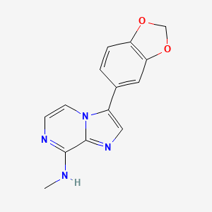 Imidazo[1,2-a]pyrazin-8-amine, 3-(1,3-benzodioxol-5-yl)-N-methyl-