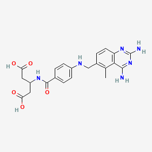 Pentanedioic acid, 3-((4-(((2,4-diamino-5-methyl-6-quinazolinyl)methyl)amino)benzoyl)amino)-