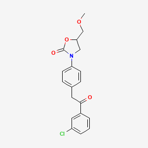 3-(4-(2-(3-Chlorophenyl)-2-oxoethyl)phenyl)-5-(methoxymethyl)-2-oxazolidinone