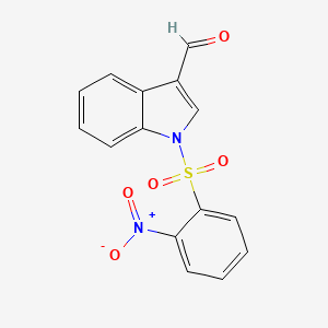 1-(2-Nitrobenzene-1-sulfonyl)-1H-indole-3-carbaldehyde