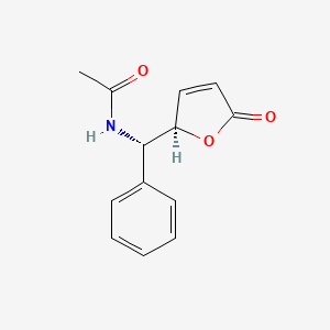 molecular formula C13H13NO3 B12904993 N-{[(2R)-5-Oxo-2,5-dihydrofuran-2-yl](phenyl)methyl}acetamide CAS No. 919770-48-2