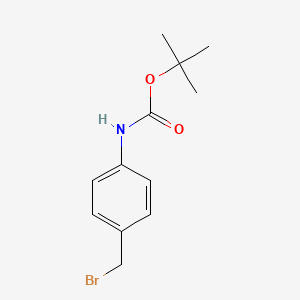 molecular formula C12H16BrNO2 B1290505 叔丁基（4-（溴甲基）苯基）氨基甲酸酯 CAS No. 239074-27-2