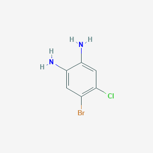 molecular formula C6H6BrClN2 B1290518 4-Bromo-5-chlorobenzene-1,2-diamine CAS No. 75293-95-7