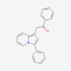 Ethanone, 1-phenyl-2-(3-phenyl-1-indolizinyl)-