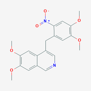 4-[(4,5-Dimethoxy-2-nitrophenyl)methyl]-6,7-dimethoxyisoquinoline