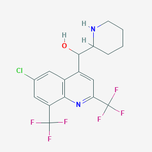 (6-Chloro-2,8-bis(trifluoromethyl)quinolin-4-yl)(piperidin-2-yl)methanol