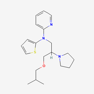 molecular formula C20H29N3OS B12905263 N-(3-Isobutoxy-2-(pyrrolidin-1-yl)propyl)-N-(thiophen-2-yl)pyridin-2-amine 