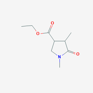 3-Pyrrolidinecarboxylic acid, 1,4-dimethyl-5-oxo-, ethyl ester