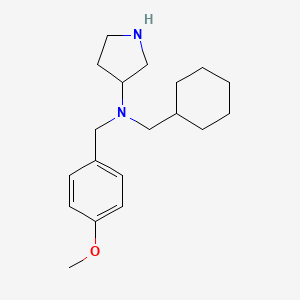 N-(Cyclohexylmethyl)-N-[(4-methoxyphenyl)methyl]pyrrolidin-3-amine