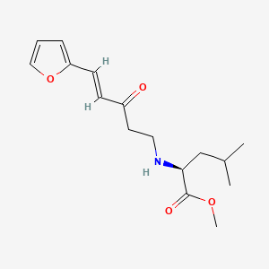 molecular formula C16H23NO4 B12905393 L-Leucine, N-((4E)-5-(2-furanyl)-3-oxo-4-pentenyl)-, methyl ester CAS No. 159086-00-7