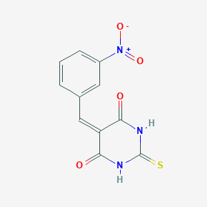 molecular formula C11H7N3O4S B12905408 5-(3-Nitrobenzylidene)-2-thioxodihydropyrimidine-4,6(1h,5h)-dione CAS No. 60045-64-9