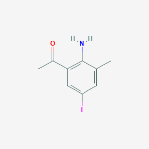 molecular formula C9H10INO B1290547 1-(2-Amino-5-iodo-3-methylphenyl)-1-ethanone CAS No. 935292-72-1
