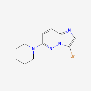 molecular formula C11H13BrN4 B1290550 3-Bromo-6-piperidin-1-yl-imidazo[1,2-b]pyridazine CAS No. 952182-14-8