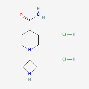 molecular formula C9H19Cl2N3O B1290551 1-(Azetidin-3-yl)piperidine-4-carboxamide dihydrochloride 