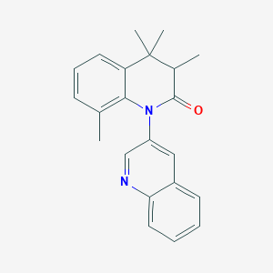 molecular formula C22H22N2O B12905523 3,4,4,8-Tetramethyl-3,4-dihydro-2H-[1,3'-biquinolin]-2-one CAS No. 918646-33-0