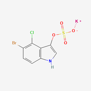 molecular formula C8H4BrClKNO4S B1290554 Potassium 5-bromo-4-chloro-1H-indol-3-yl sulfate CAS No. 6578-07-0