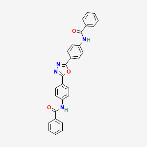 molecular formula C28H20N4O3 B12905541 N,N'-[1,3,4-Oxadiazole-2,5-diyldi(4,1-phenylene)]dibenzamide CAS No. 92135-07-4