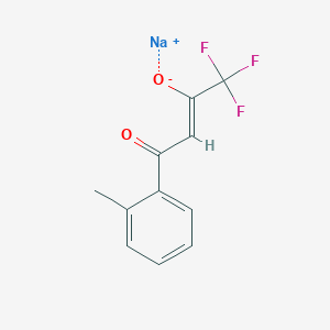 molecular formula C11H8F3NaO2 B1290556 Sodium 1,1,1-trifluoro-4-(2-methylphenyl)-4-oxobut-2-en-2-olate 