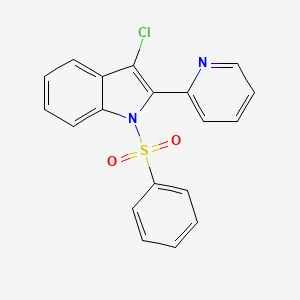 1-(Benzenesulfonyl)-3-chloro-2-(pyridin-2-yl)-1H-indole