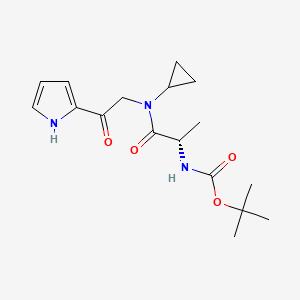 (S)-tert-Butyl (1-(cyclopropyl(2-oxo-2-(1H-pyrrol-2-yl)ethyl)amino)-1-oxopropan-2-yl)carbamate