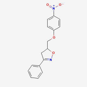 Isoxazole, 4,5-dihydro-5-[(4-nitrophenoxy)methyl]-3-phenyl-