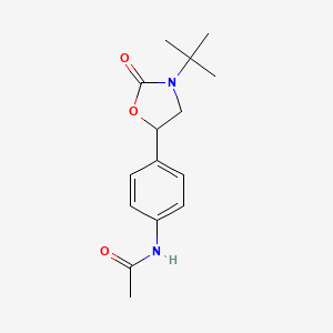 molecular formula C15H20N2O3 B12905720 N-[4-(3-tert-Butyl-2-oxo-1,3-oxazolidin-5-yl)phenyl]acetamide CAS No. 88697-67-0