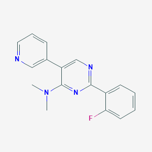 2-(2-Fluorophenyl)-N,N-dimethyl-5-(pyridin-3-yl)pyrimidin-4-amine