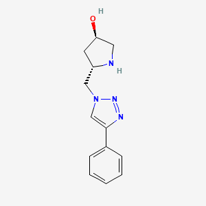 (3R,5S)-5-((4-Phenyl-1H-1,2,3-triazol-1-yl)methyl)pyrrolidin-3-ol