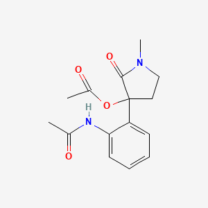 3-(2-Acetamidophenyl)-1-methyl-2-oxopyrrolidin-3-yl acetate