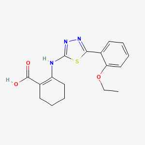 1-Cyclohexene-1-carboxylic acid, 2-((5-(2-ethoxyphenyl)-1,3,4-thiadiazol-2-yl)amino)-