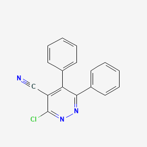 molecular formula C17H10ClN3 B12905797 3-Chloro-5,6-diphenylpyridazine-4-carbonitrile CAS No. 94011-79-7