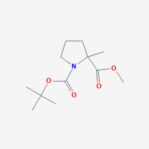 molecular formula C12H21NO4 B1290580 1-叔丁基-2-甲基-2-甲基吡咯烷-1,2-二羧酸酯 CAS No. 317355-80-9