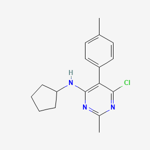 molecular formula C17H20ClN3 B12905804 6-Chloro-n-cyclopentyl-2-methyl-5-(4-methylphenyl)pyrimidin-4-amine CAS No. 917895-72-8