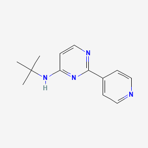 molecular formula C13H16N4 B12905812 N-tert-Butyl-2-(pyridin-4-yl)pyrimidin-4-amine CAS No. 61310-49-4