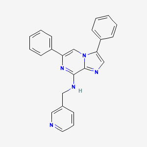 Imidazo[1,2-a]pyrazin-8-amine, 3,6-diphenyl-N-(3-pyridinylmethyl)-